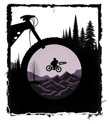 T-Shirt Printing: Adventure Awaits - Mountain Biking Under the Moon