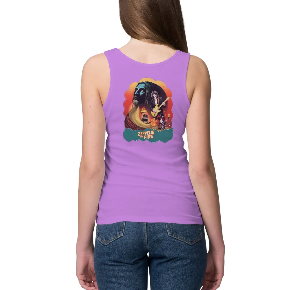 Zeppelin on Fire T-Shirt Design | Legendary Rock Band Tribute| wearable art