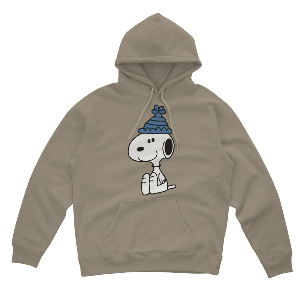 Shirts Graphic Tees: Winter Cozy Beanie - Whimsical Joy|mens shirts winter 2022