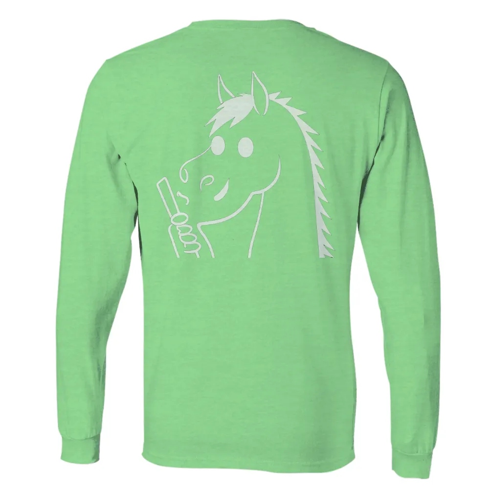 Custom T-Shirt Printing: Whimsical Horse with Paintbrush - Embrace Your Inner Child|enes freedom t shirt