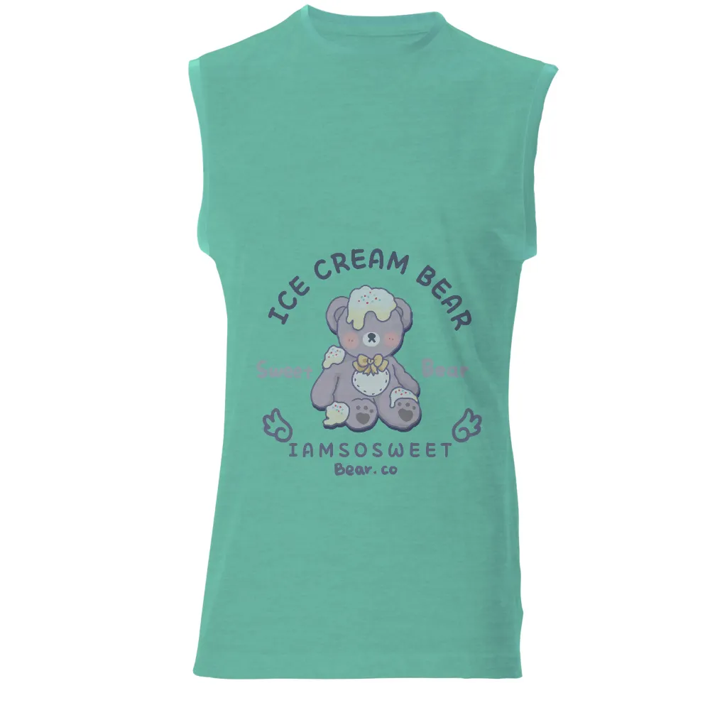 T-Shirts Custom: Whimsical Ice Cream Teddy Bear Design|cute roblox t shirt pink