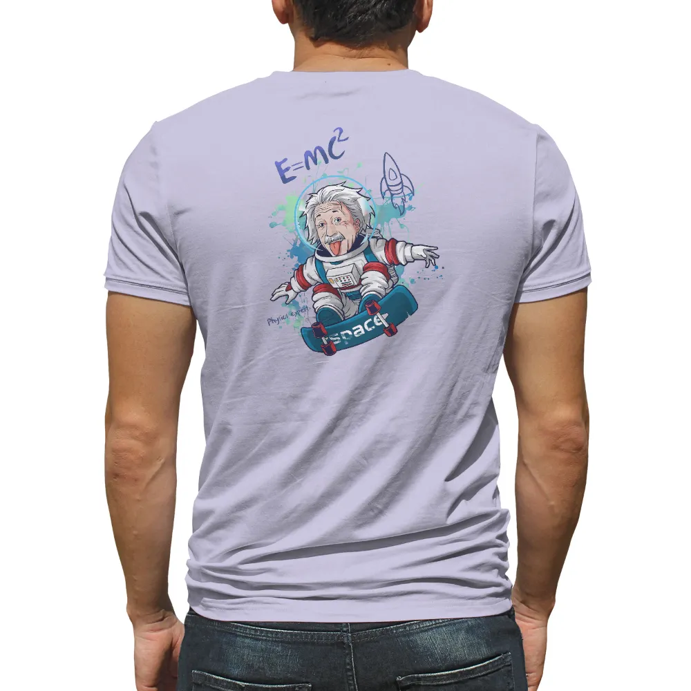 T-Shirts Custom: Scientist Skateboarding Through Space - Funny & Artistic Design|music art love happiness t shirt