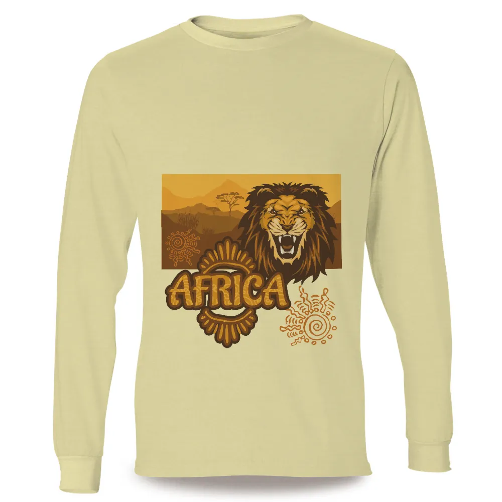 Custom T-Shirt Printing: Roaring Lion of Africa - Artistic Design|savannah guthrie love t shirt