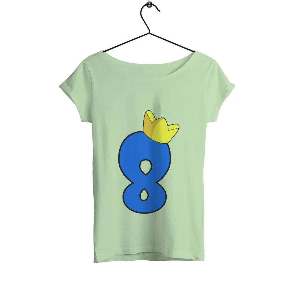 Tee Shirt Printing: Whimsical Number Eight with Crown - Ambition and Dreams|good roblox shirts