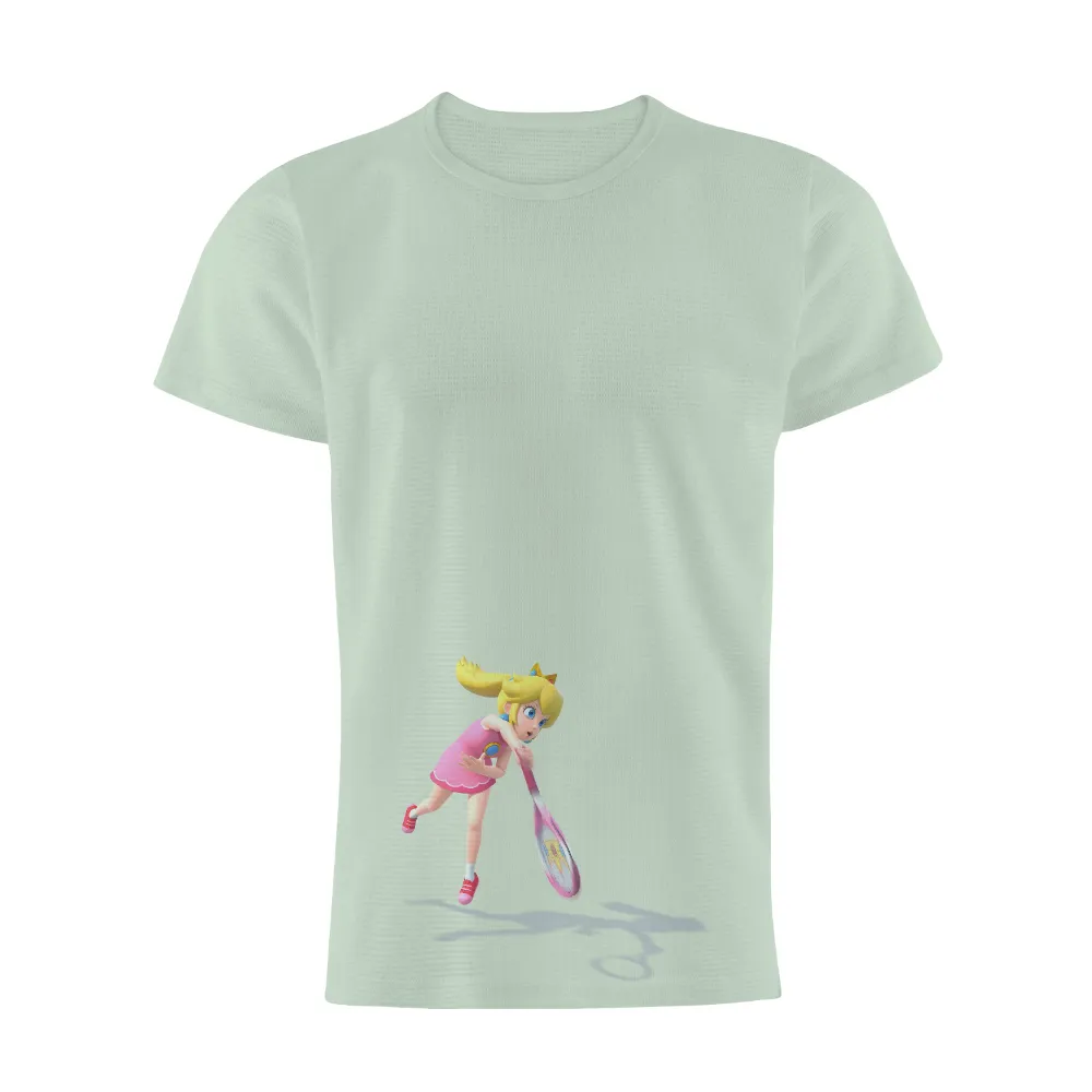 TShirt Printing: Princess Peach Tennis - Sports and Gaming Fusion|john cena mario shirt wwe