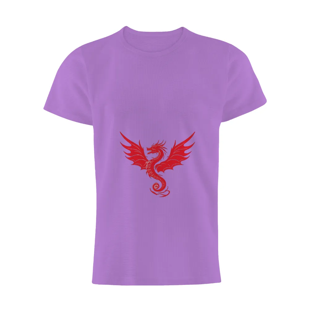 Custom T-Shirt Printing: Majestic Red Dragon - Artistic Designs|goku power mode t shirt