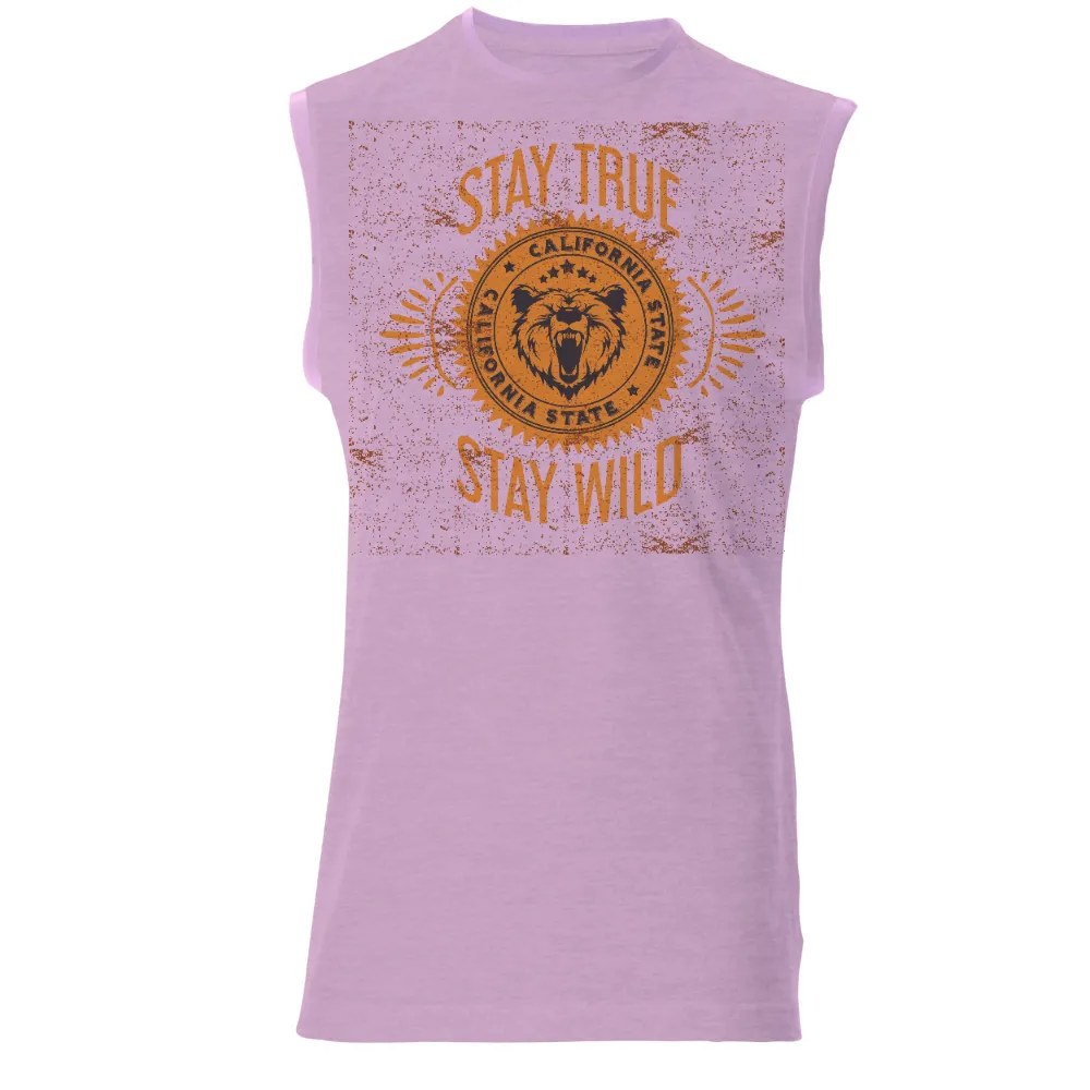 Stay True, Stay Wild: California State Bear TShirt Printing|reign forest fronds camp shirt