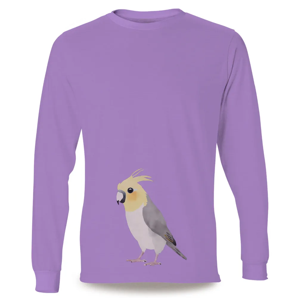 T-Shirts Pattern: Charlie the Cockatiel - Joyful Bird Design|freedom graffiti