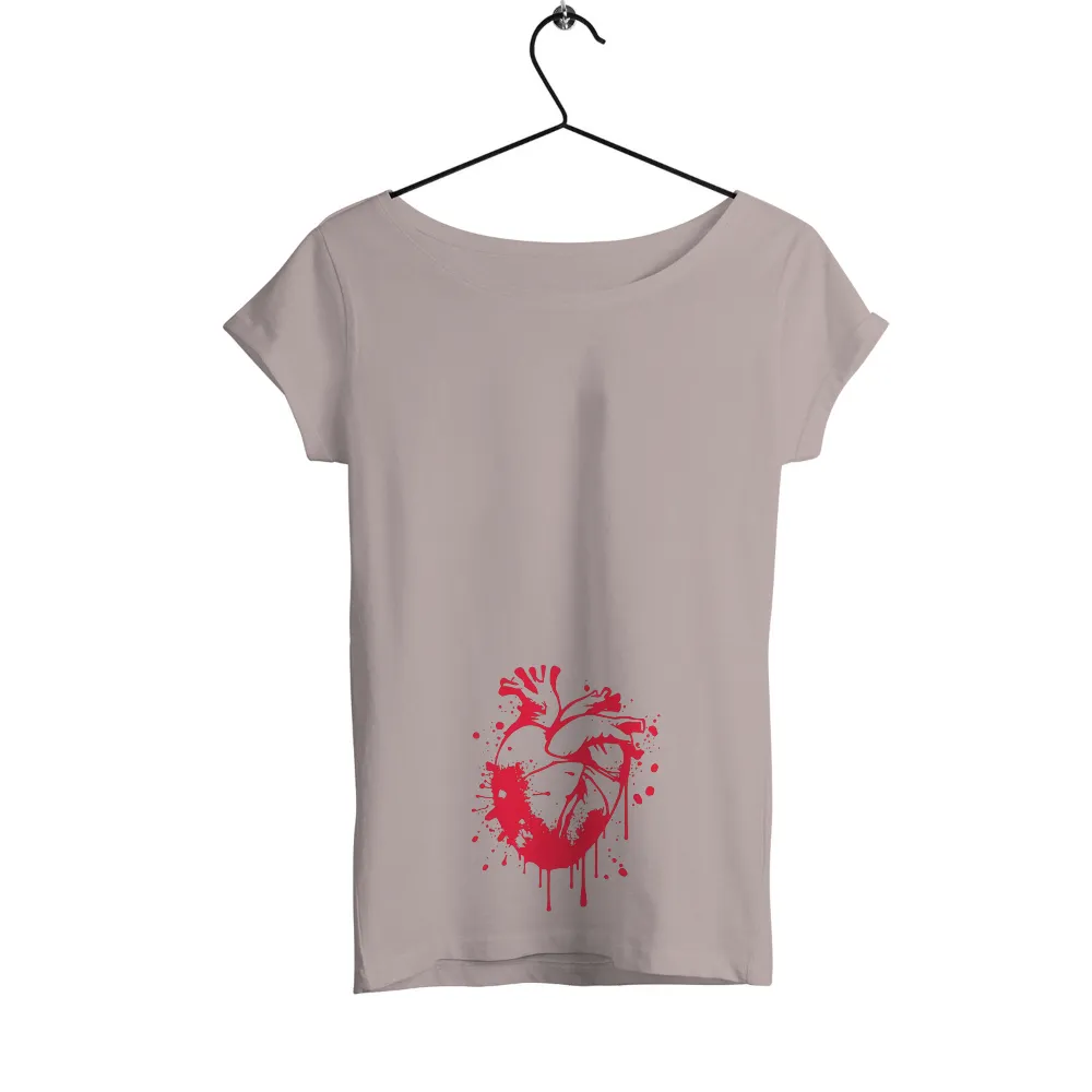 Custom T-Shirt Printing: Bold Heart Design | Emotional, Passionate & Life-Themed Tees| drips