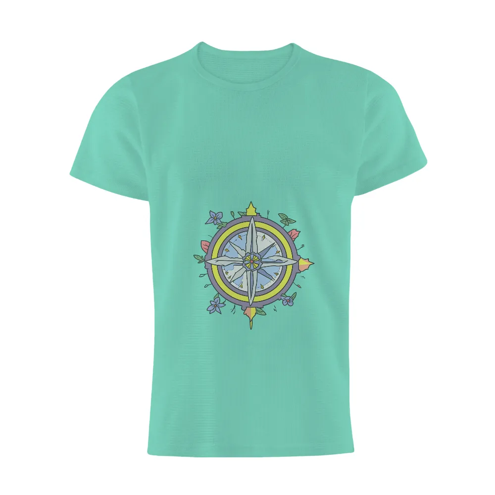 Custom Tee Shirts: Adventure Awaits with Nature's Compass|mens knitted waffle solid color short sleeve casual t shirt