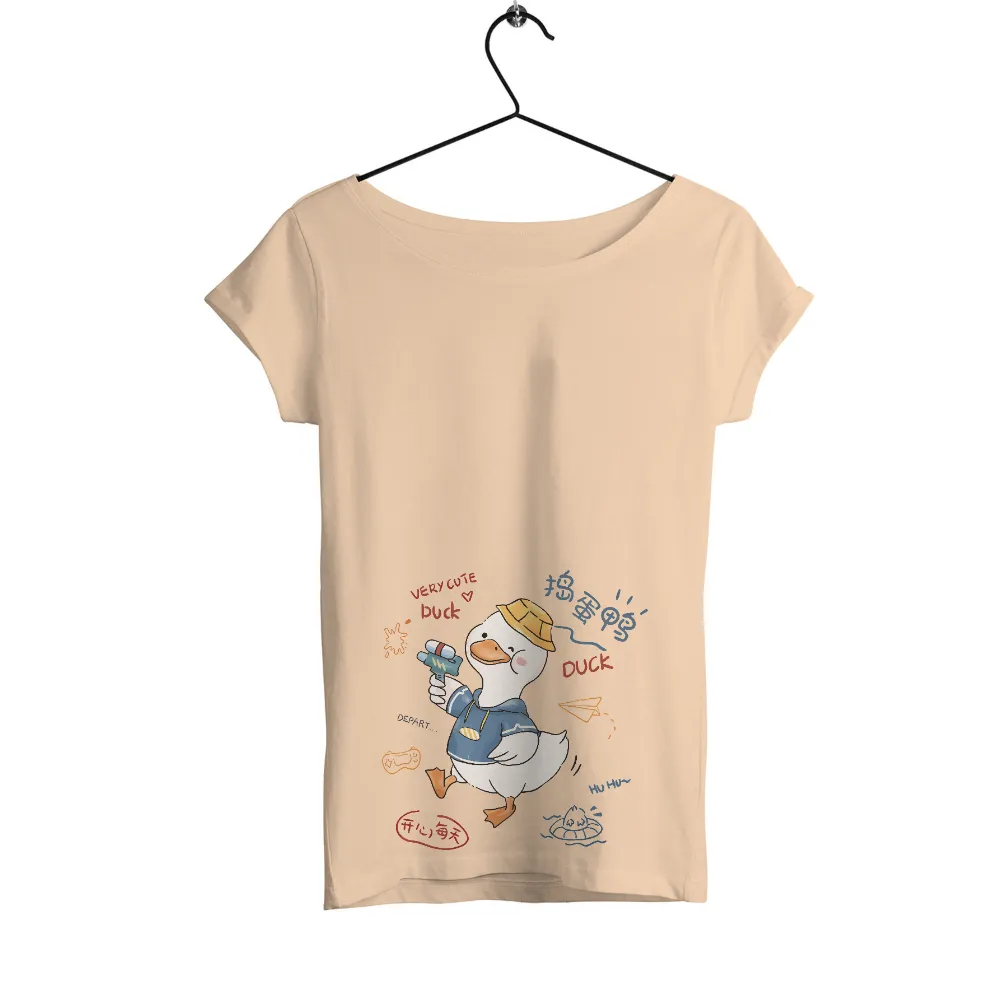 Tee Shirts Printed: Very Cute Duck - Whimsical and Playful Design|cute pink roblox t shirt