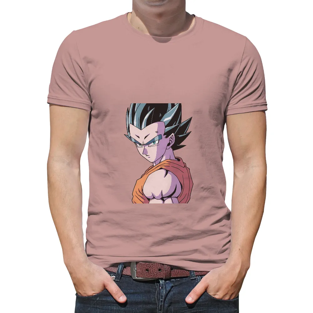 Custom T-Shirt Printing: Anime Character Tribute - Strength and Determination| Anime character with muscular build