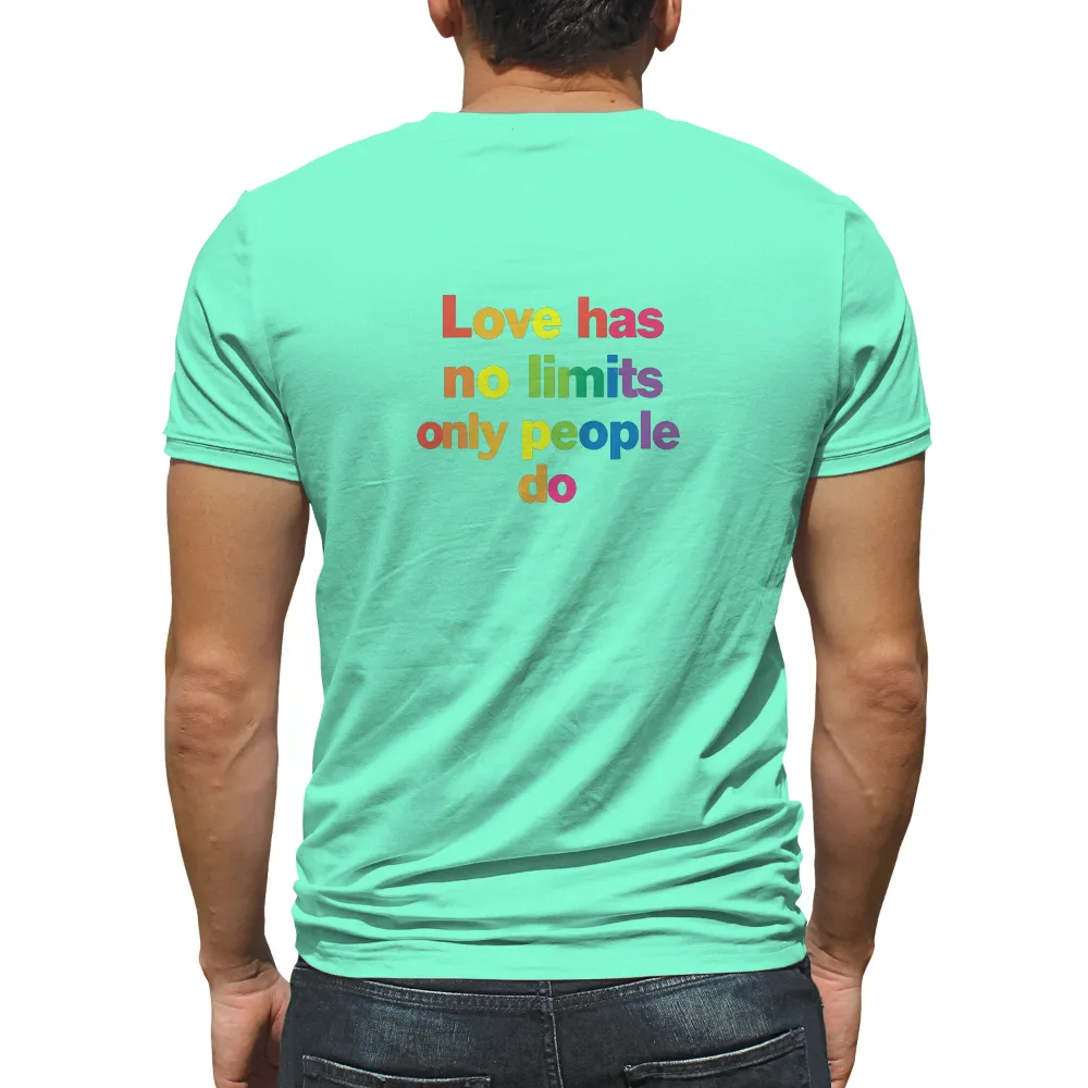 Embrace Universal Love with No Limits: Rainbow Inclusivity Design|no money but love tshirt