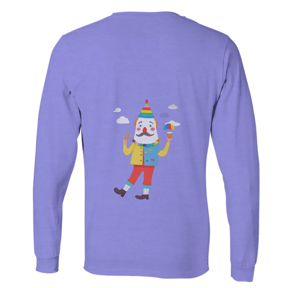 T-Shirts Design: Spread Joy with Jester the Clown|cerveza with a smile t shirt