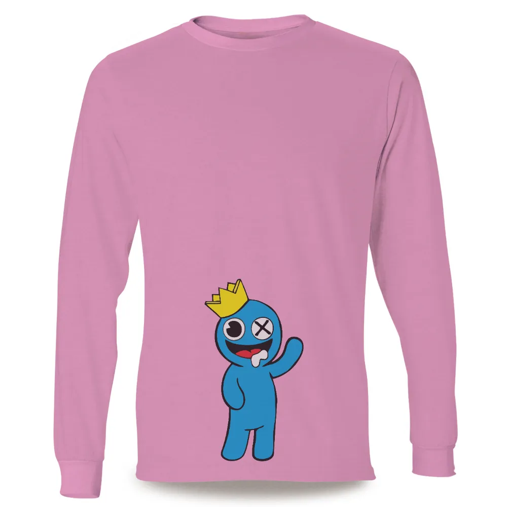 T-Shirts Pattern: Bloop - The Quirky Blue Character with a Golden Crown|roblox abs t shirt id