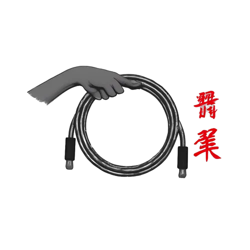 Cyberpunk Graphic Design: Hand Holding Cable Art