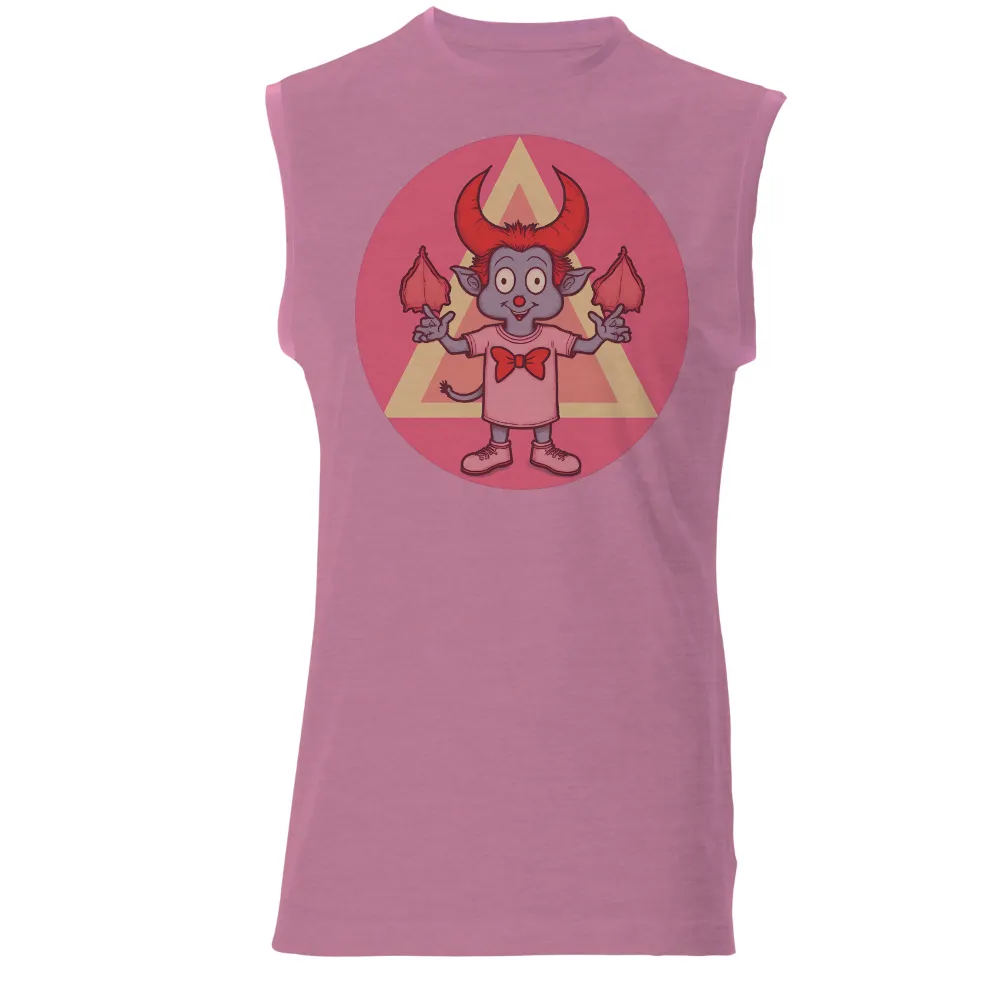 Charming Vintage Cartoon Devil Design with Retro Pop Culture Vibes|t shirt roblox aesthetic pink