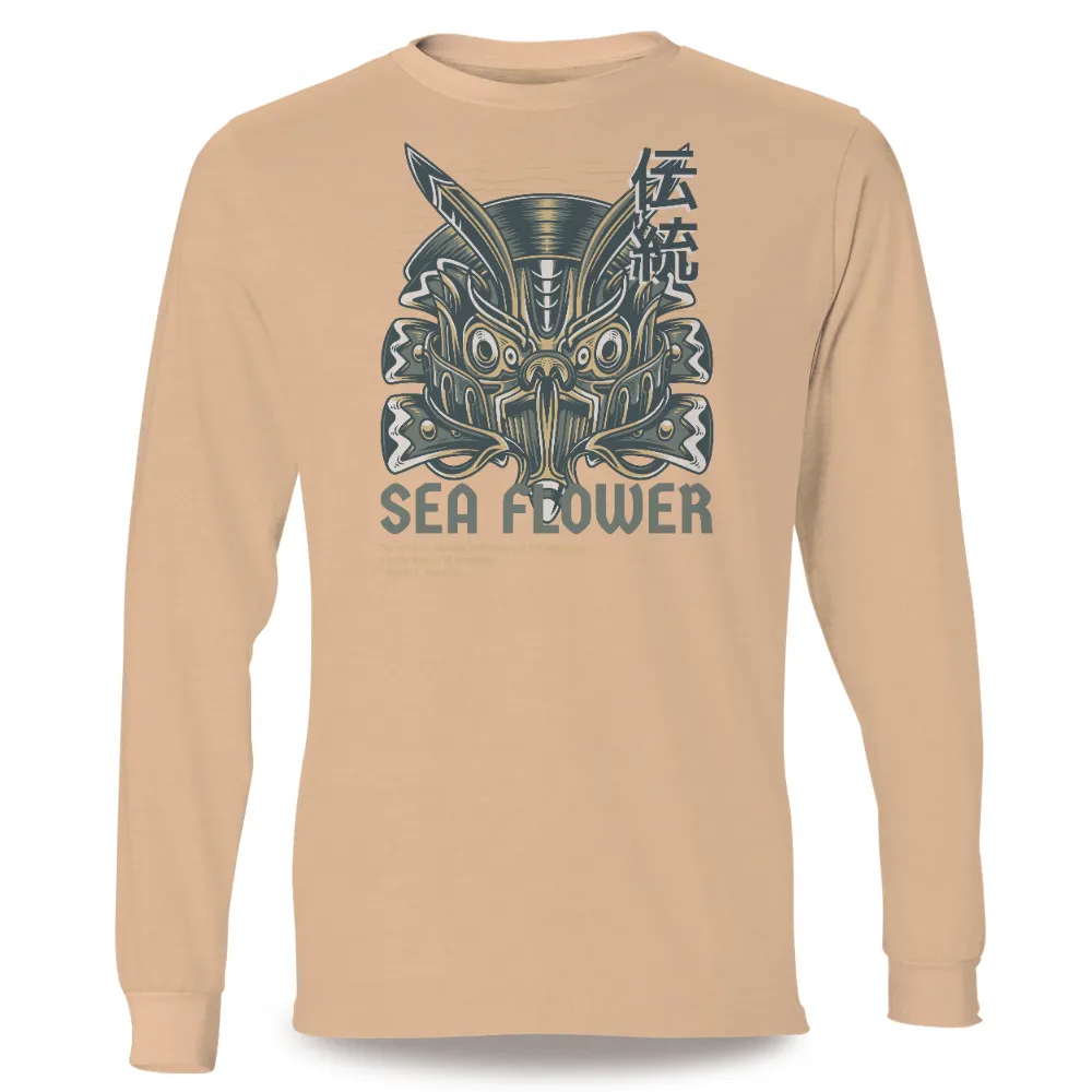 Custom Tee Shirts: Sea Flower Mask - Artistic Ocean Treasures|ancient astronaut theorist t shirt