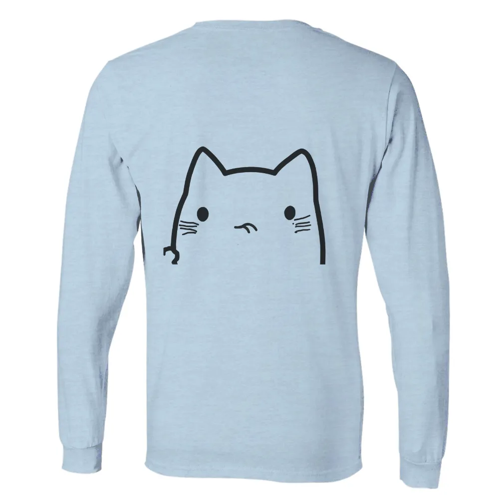 T-Shirts Pattern: Playful Cat Face - Minimalist Joy|jordan space cat shirt