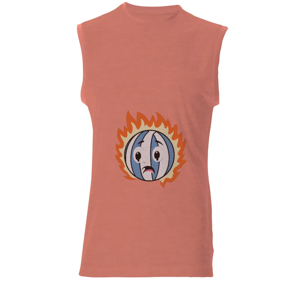 Customized Tee Shirts: Volleyball Flame - Sports Emotion|custom name cartoon t shirt