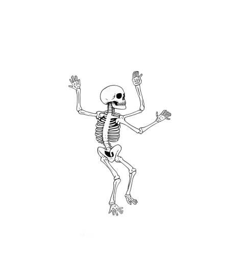 TShirt Design: Skeleton Dance - Joyful Bones