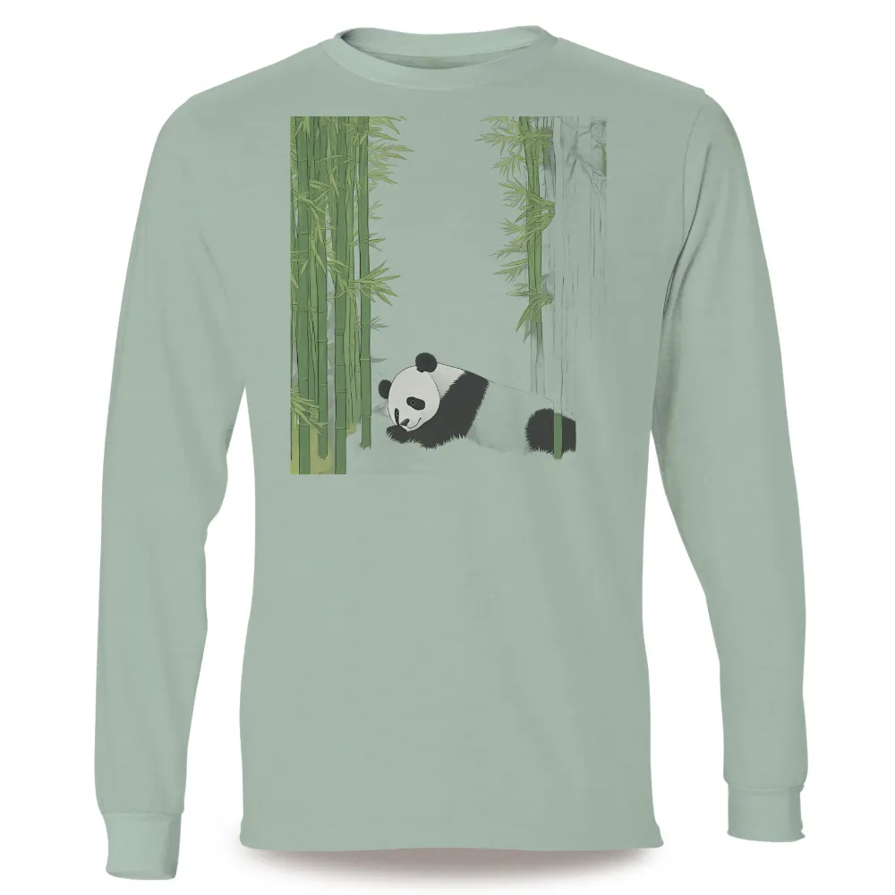 Graphic Tees: Panda Tranquility in Bamboo Forest|mothers day tshirt design