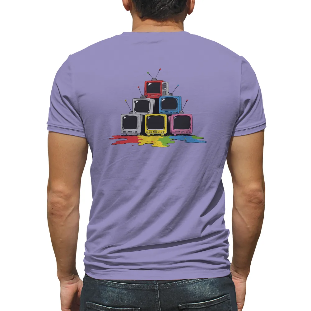 Vibrant Retro CRT Television Art: Celebrating the Analog Era|nostalgia t shirts online