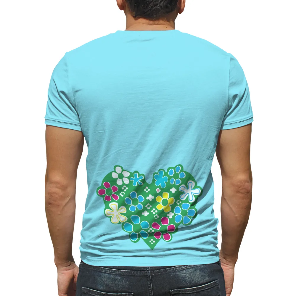 T-Shirt Printing: Vibrant Heart of Nature|peace love valentine shirt