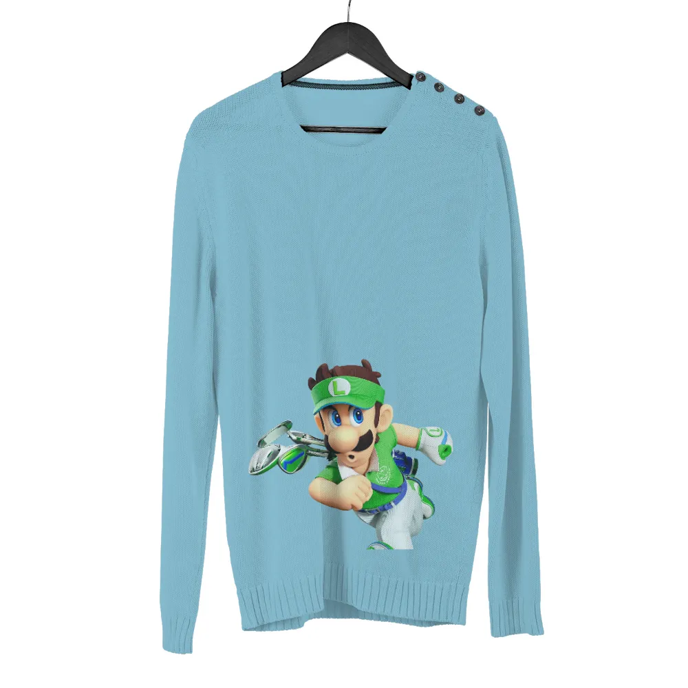 TShirt Design: Luigi's Golf Adventure|men's long sleeve spf golf shirts