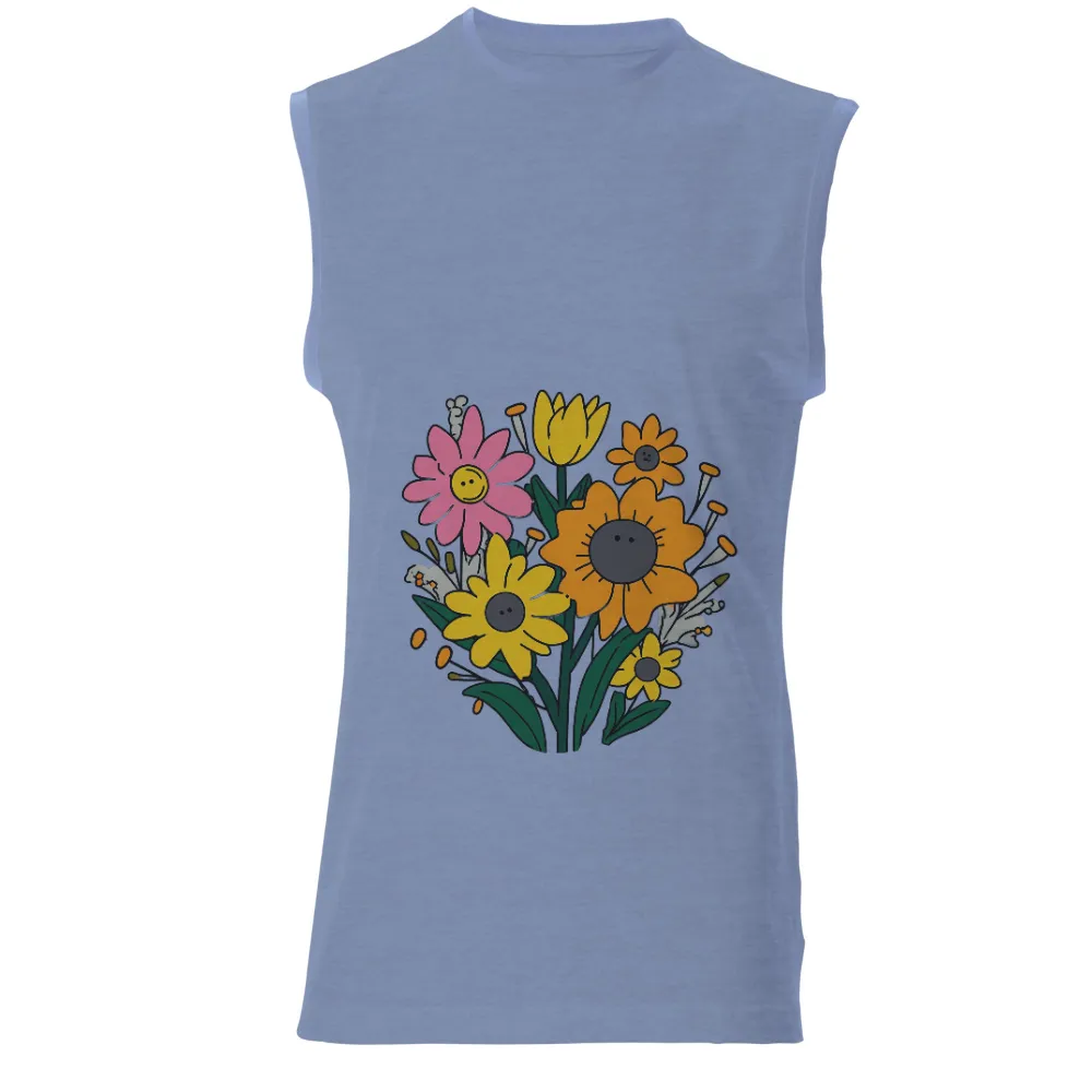 Custom T-Shirt Printing: Whimsical Flowers - Spring Renewal|billabong cosmic garden tee