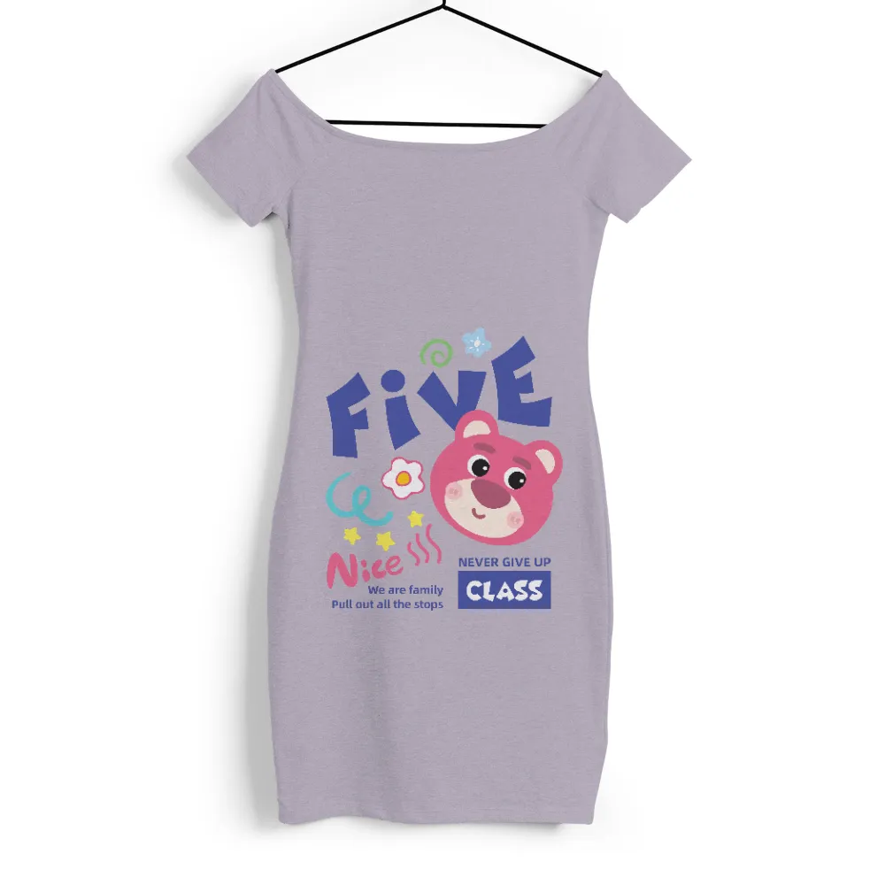 T-Shirts Custom: Pink Bear - Never Give Up, Always Be Nice|4th of july family vacation shirts