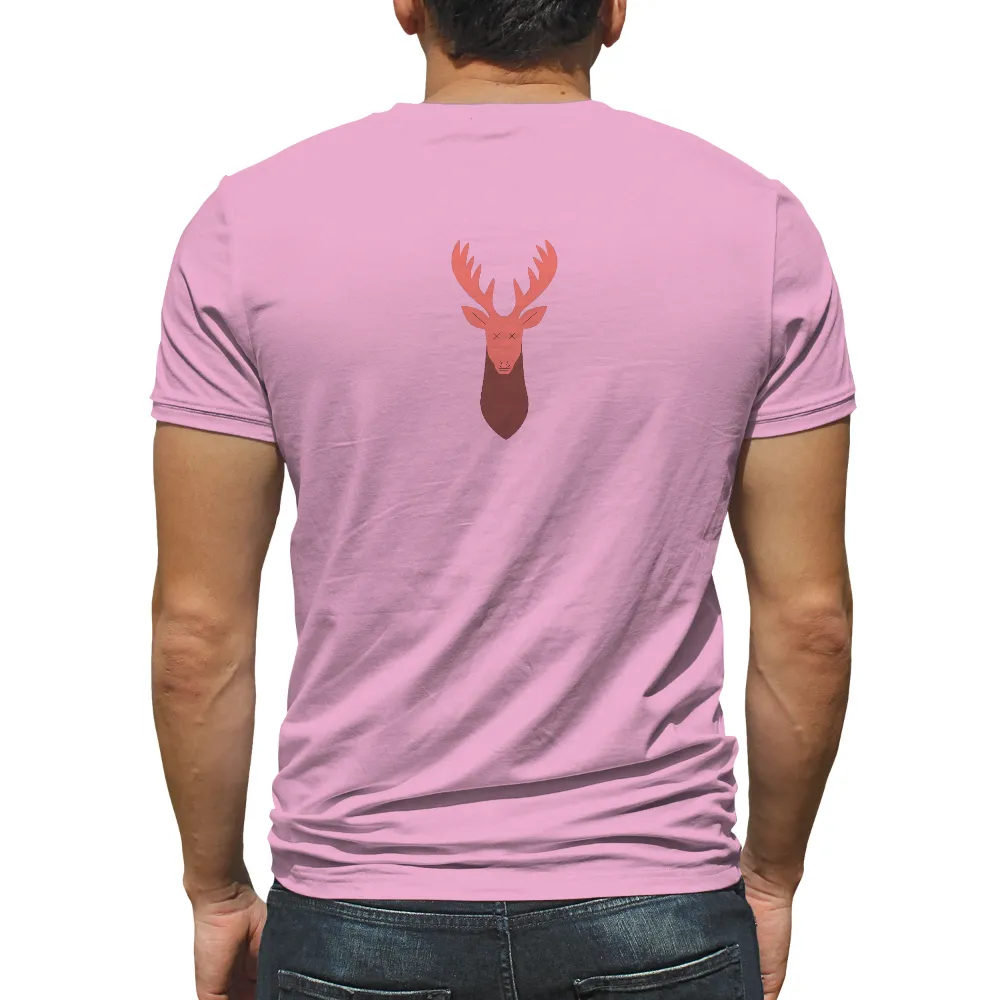 TShirt Printing: Minimalist Deer Head - Tranquility and Strength|t shirt painting on nature