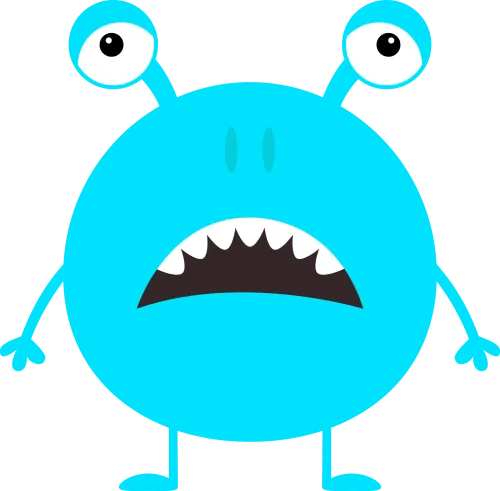 Customized Tee Shirts: Adorable Blue Monster - Quirky and Fun