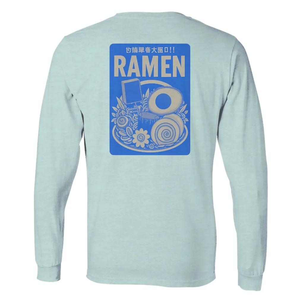 T-Shirts Design: Ramen Fusion - A Joyful Meal in Artistic Design| intricate bowl details