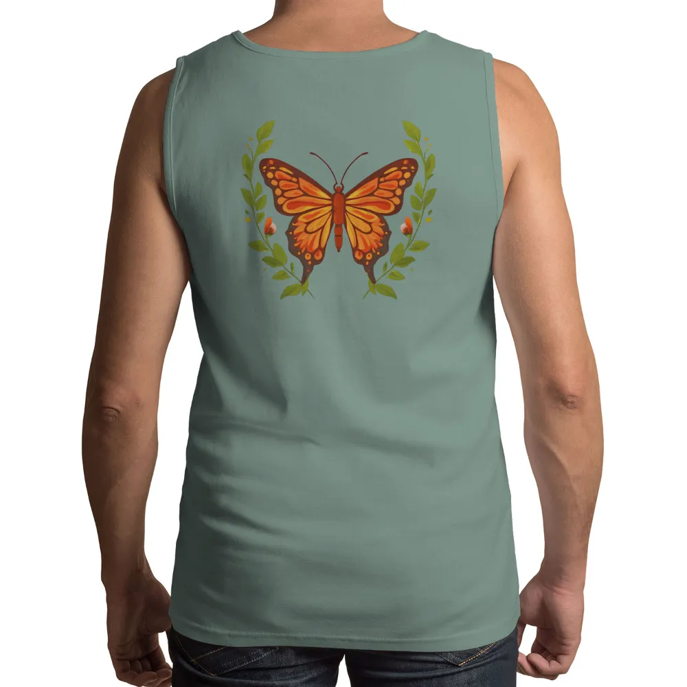 Shirts Graphic Tees: Aurora's Transformation - Artistic Butterfly Design|t shirt painting on nature