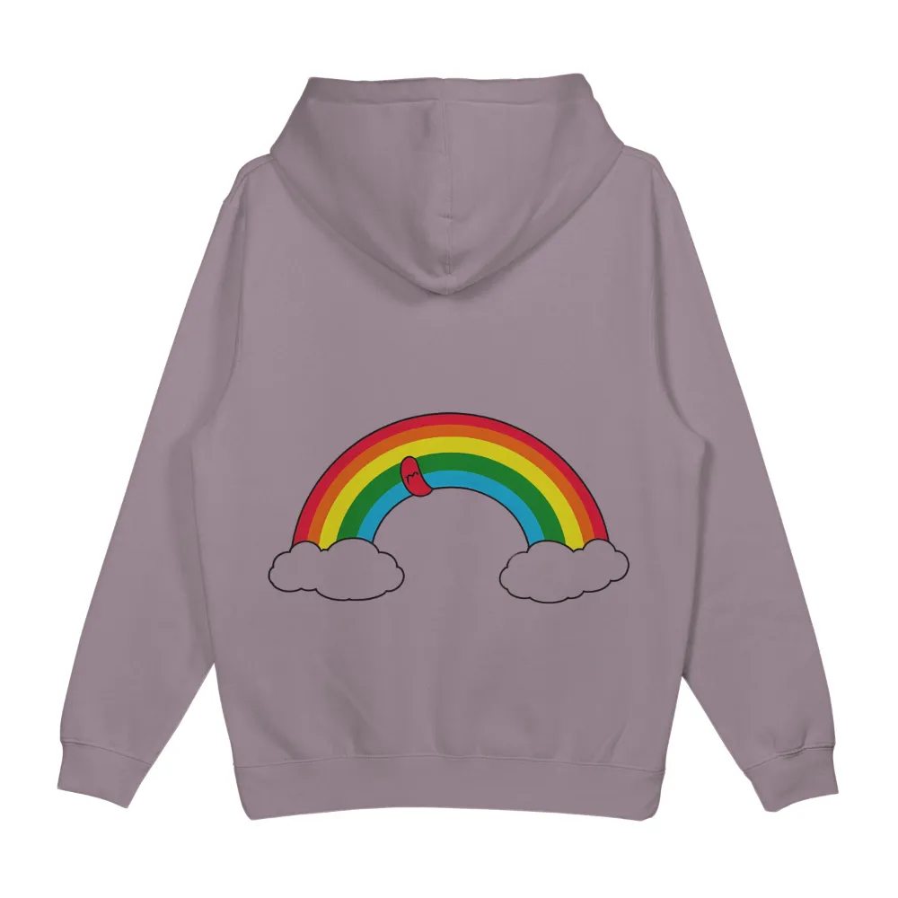 TShirt Design: Whimsical Rainbow with Zephyr's Touch|white t shirt rainbow stripe