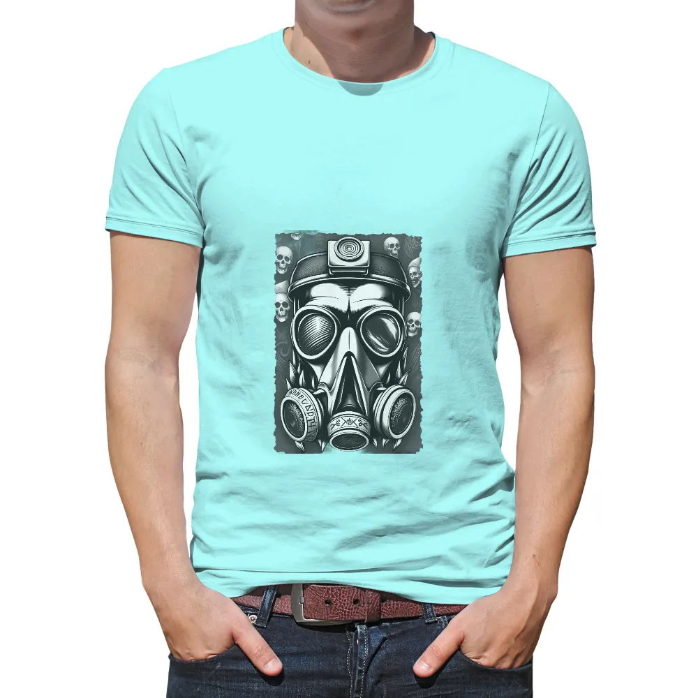 T-Shirts Pattern: Gas Mask & Skulls - Resilience and Survival| Symbol of resilience