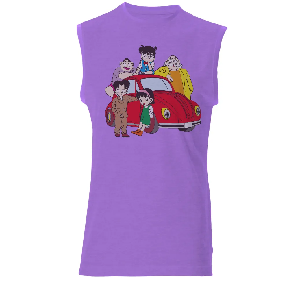 Detective Conan TShirt Design with Vintage Car and Kudo Family|anime sweatpants amazon