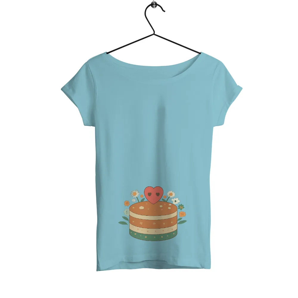 TShirt Printing: Celebrate Life with Love and Joy|Layered cake with heart symbol