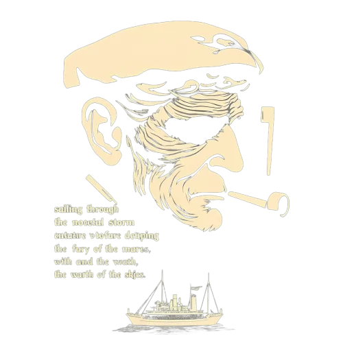 Tee Shirt Printing: Vintage Sailor's Journey Through Storms