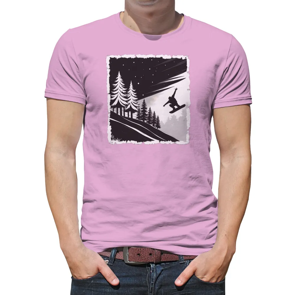 Graphic Tees: Snowboarding Adventure Under the Night Sky|white sox field of dreams t shirt