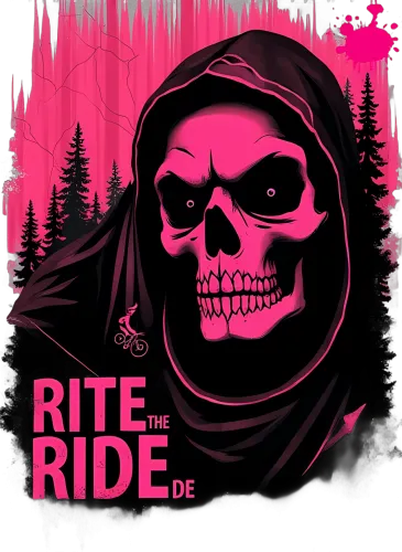 T-Shirts Pattern: Rite the Ride - Skull & Forest Adventure