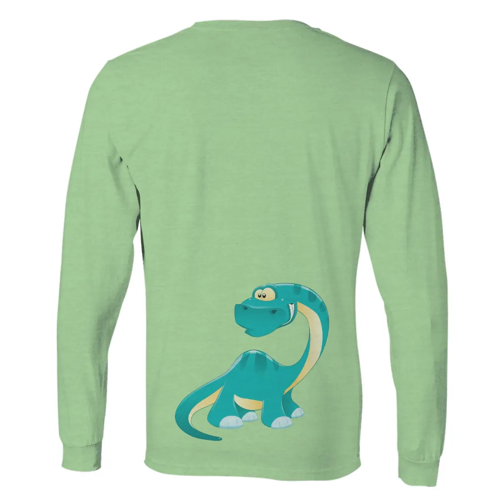 Custom T-Shirt Printing: Friendly Turquoise Dinosaur Design|bee friendly t shirt