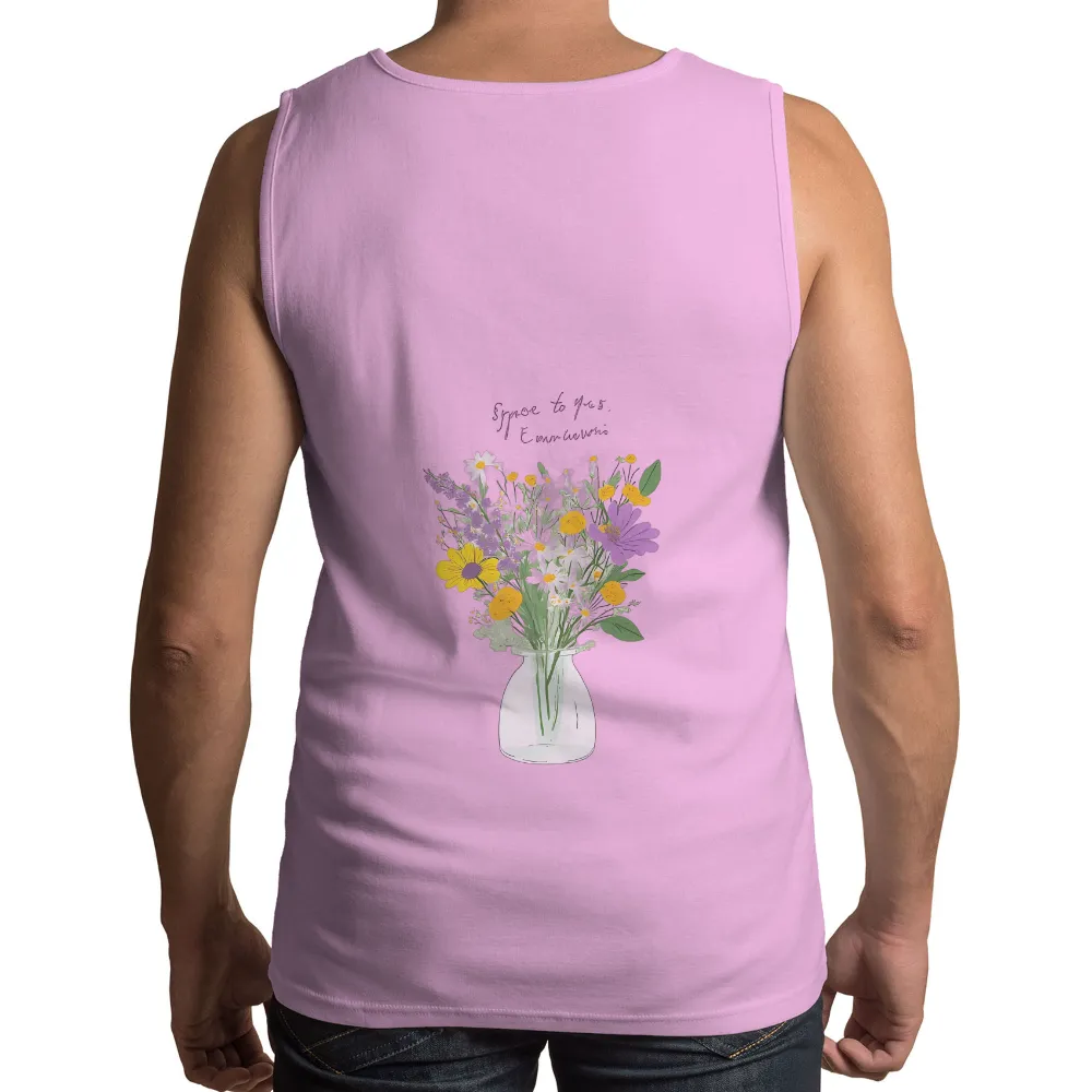 Vibrant Wildflowers in Glass Vase Design: Celebrating Nature's Beauty|white sox change the game shirt