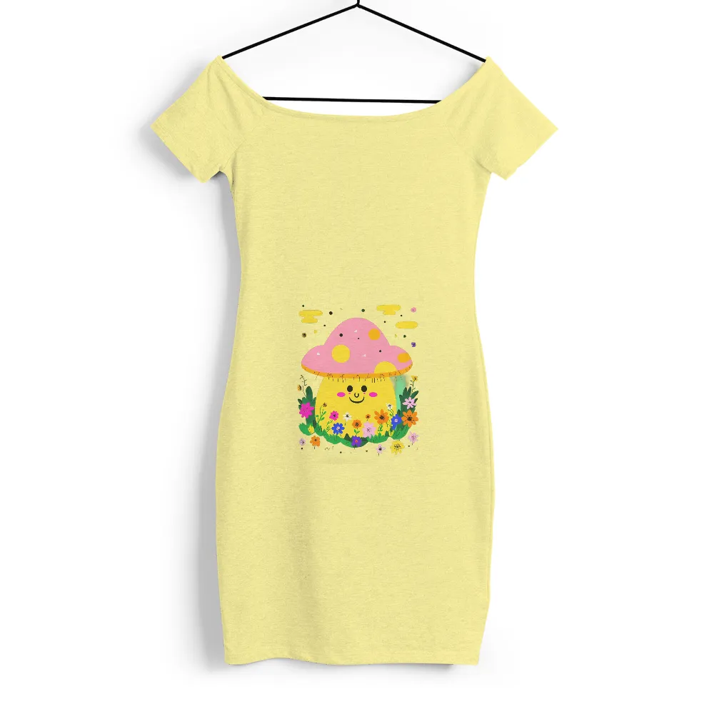 T-Shirts Pattern: Spread Joy with Whimsical Mushroom and Flowers|banksy joy millward