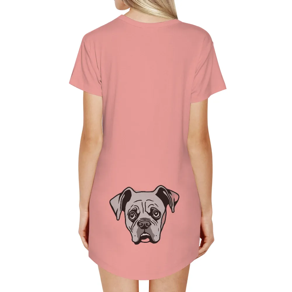 Tee Shirts Printed: Expressive Boxer Dog - Loyalty and Companionship|black and white t shirt roblox