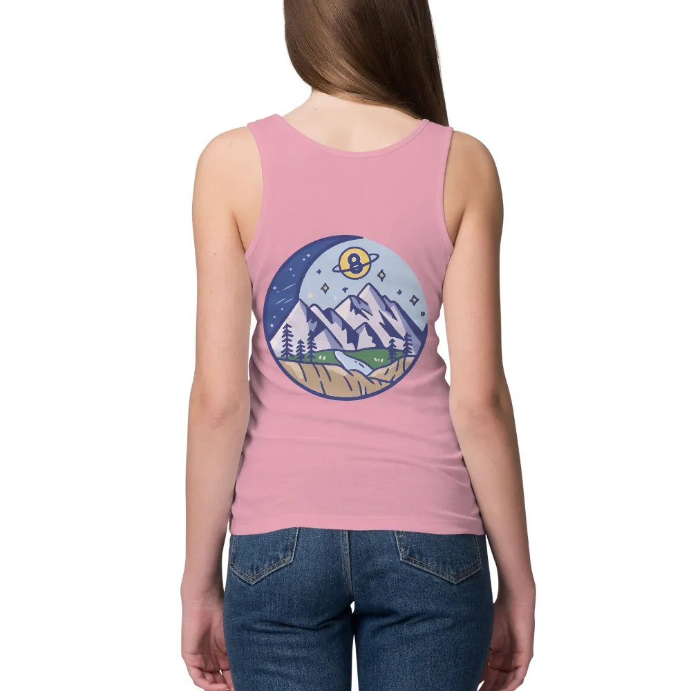 Customized Tee Shirts: Mountains and Universe - Artistic Design|i want to design t shirts to sell