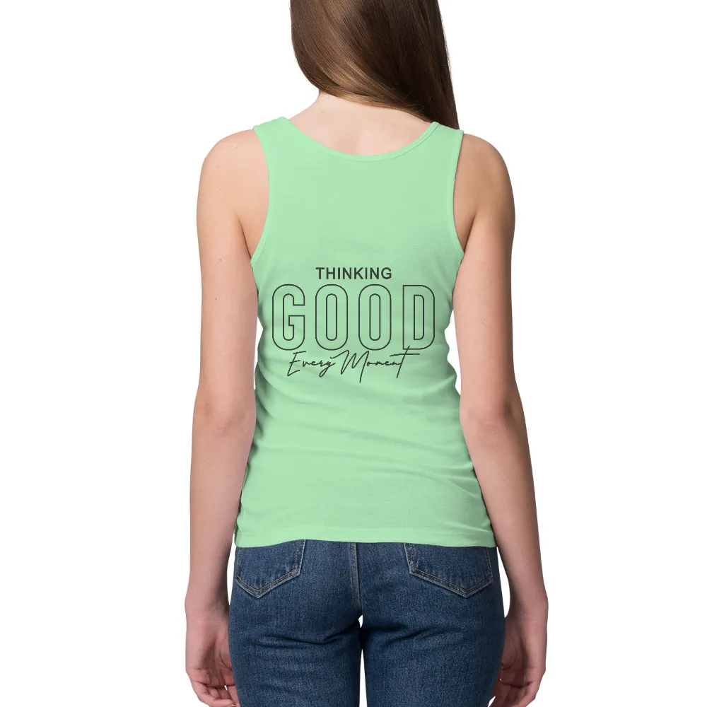 T-Shirt Printing: Thinking Good Every Moment - Positive Thinking T-Shirt Design