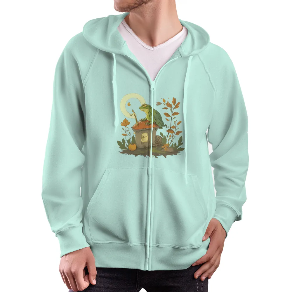 TShirt Design: Enchanted Frog on Mushroom House|pokemon magic shirt