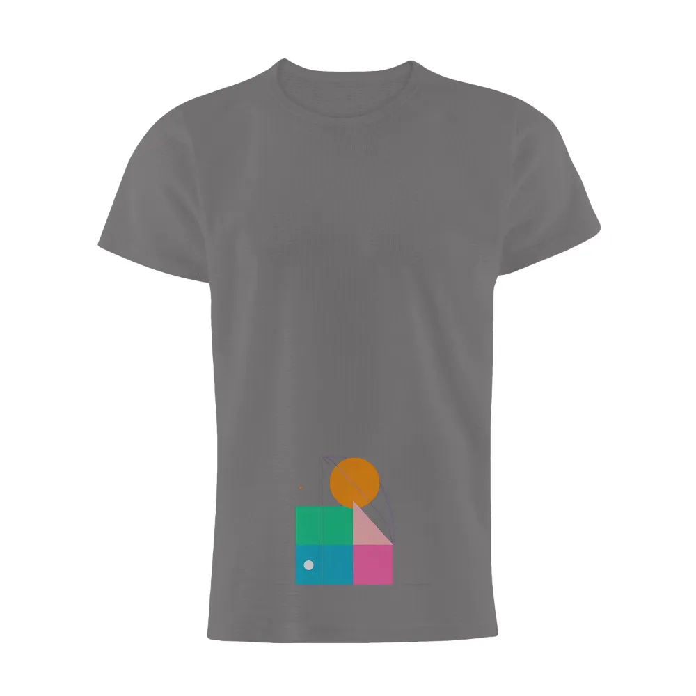 Tee Shirts Printed: Vibrant Sunset Abstract Design| life symbols